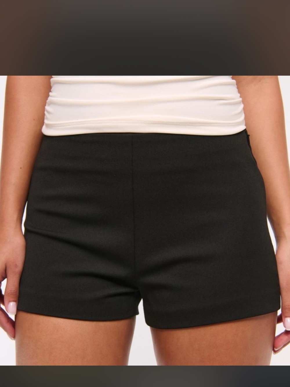 Abercrombie & Fitch black stretch micro short